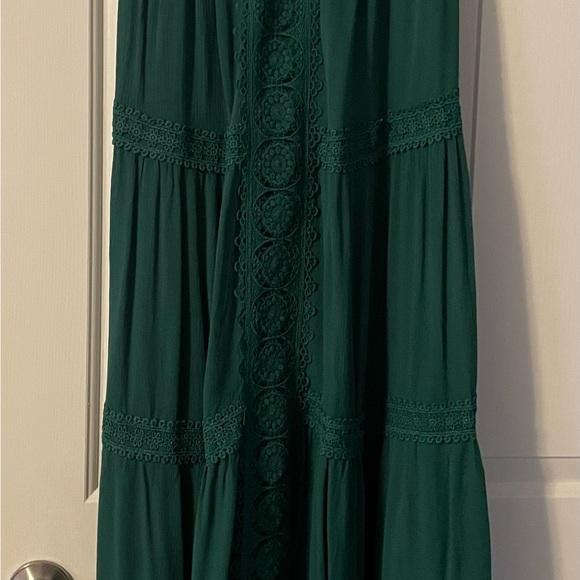 Gorgeous green strapless floor length dress - Picture 4 of 4